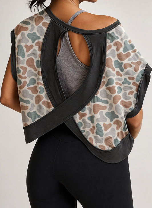 Camo Cross-Back Shirt