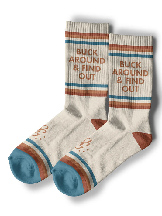 Buck Around and Find Out Western Socks