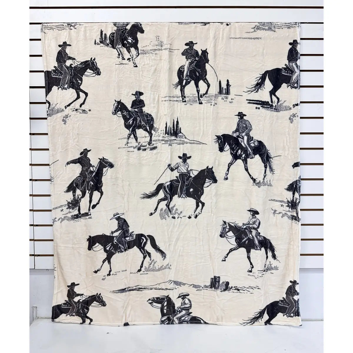 Western Cowboy Print Blanket