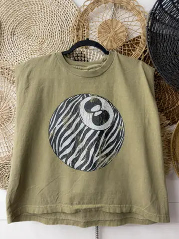 Zebra 8 Ball Muscle Tank