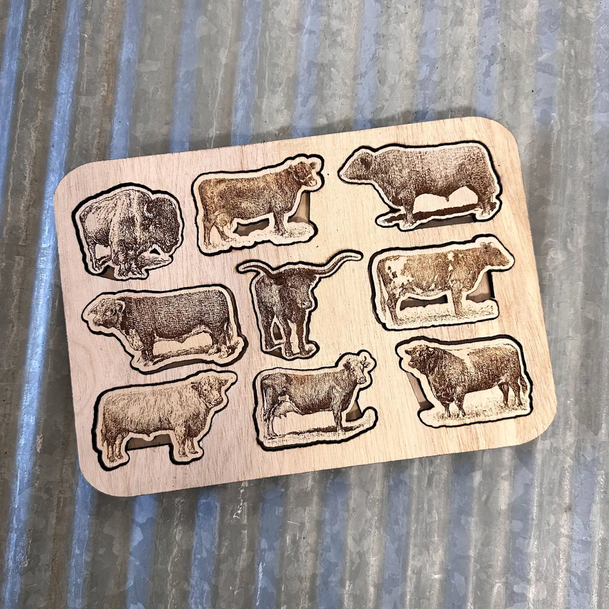Western Kids Cow Puzzle