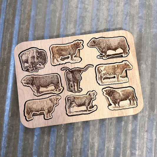 Western Kids Cow Puzzle
